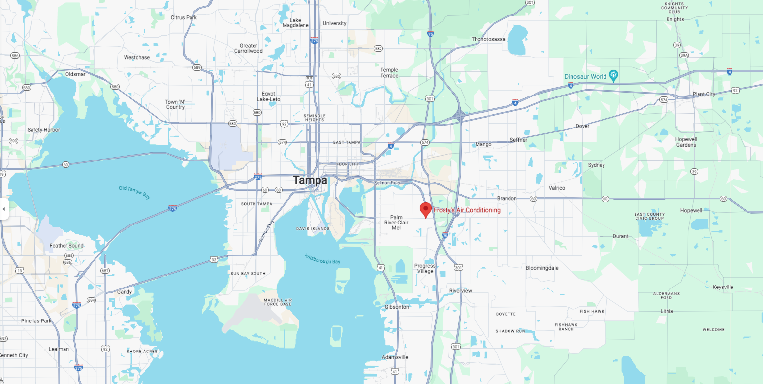 Map of Frosty's AC location and service area