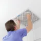 Man changing an air filter